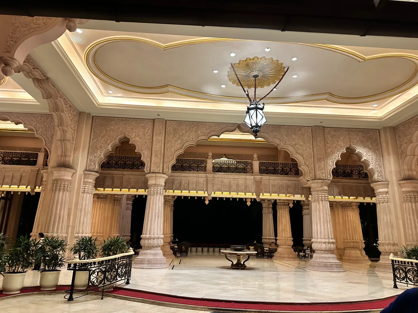 Ornate lobby architecture in Kodihalli