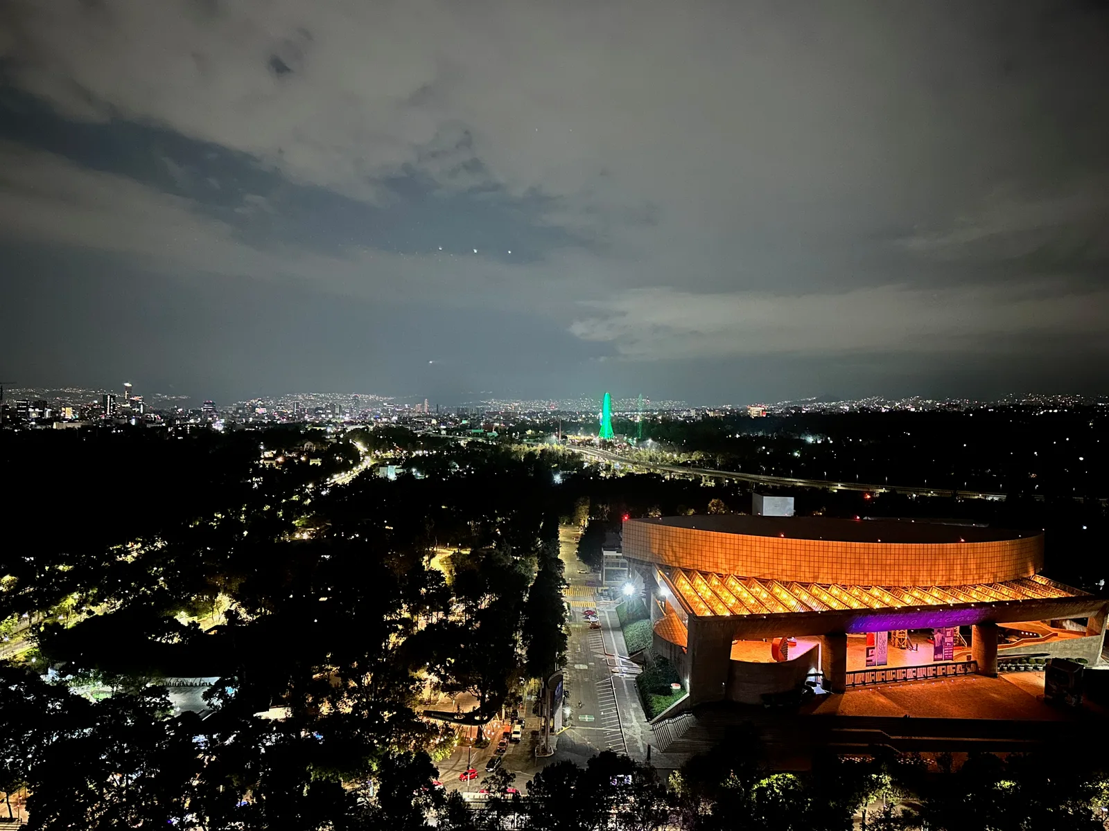 Mexico City illuminated at night